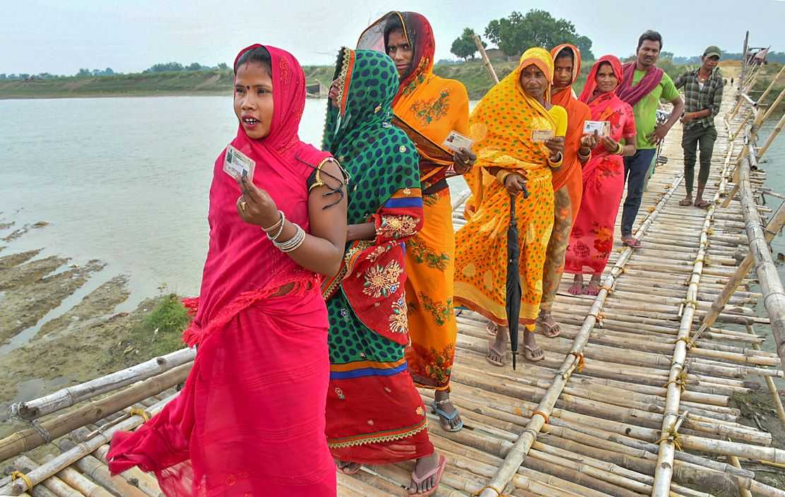 Around 55.30 per cent turnout was registered in Muzaffarpur, 53.81 per cent in Hajipur, 53.13 per cent in Sitamarhi, 50.46 per cent in Saran and 49.01 per cent in Madhubani.