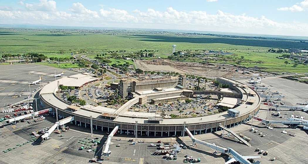 An aerial view of Nairobi's Jomo Kenyatta International Airport. 