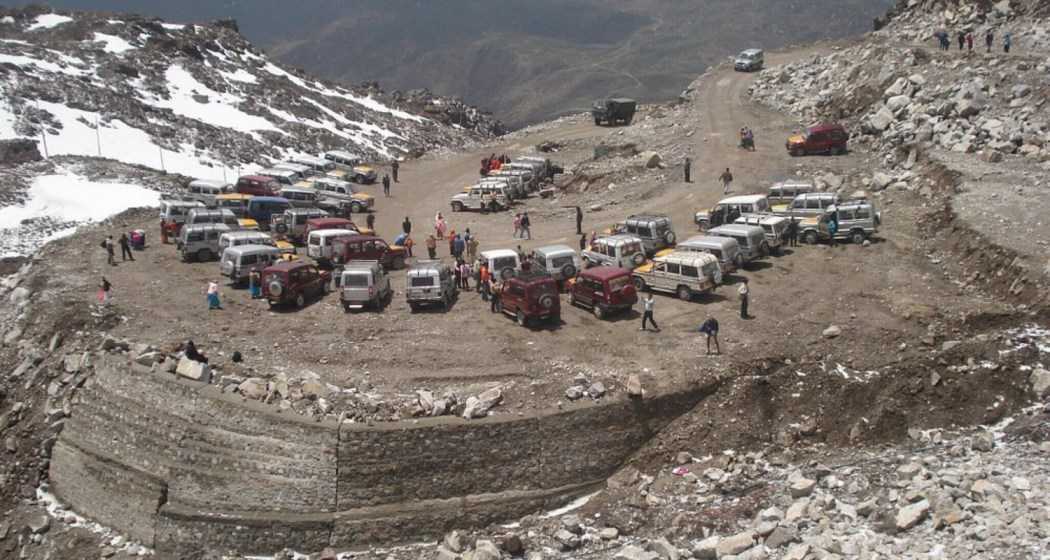 The parking lot in Nathu la which is set for a revamp.