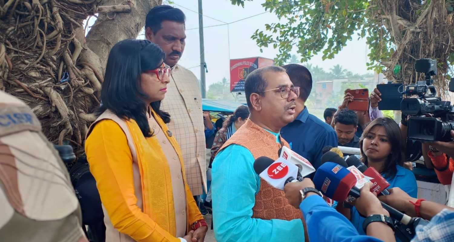 Chairman of the National Commission for Scheduled Castes talk to media in Sandeshkhali.