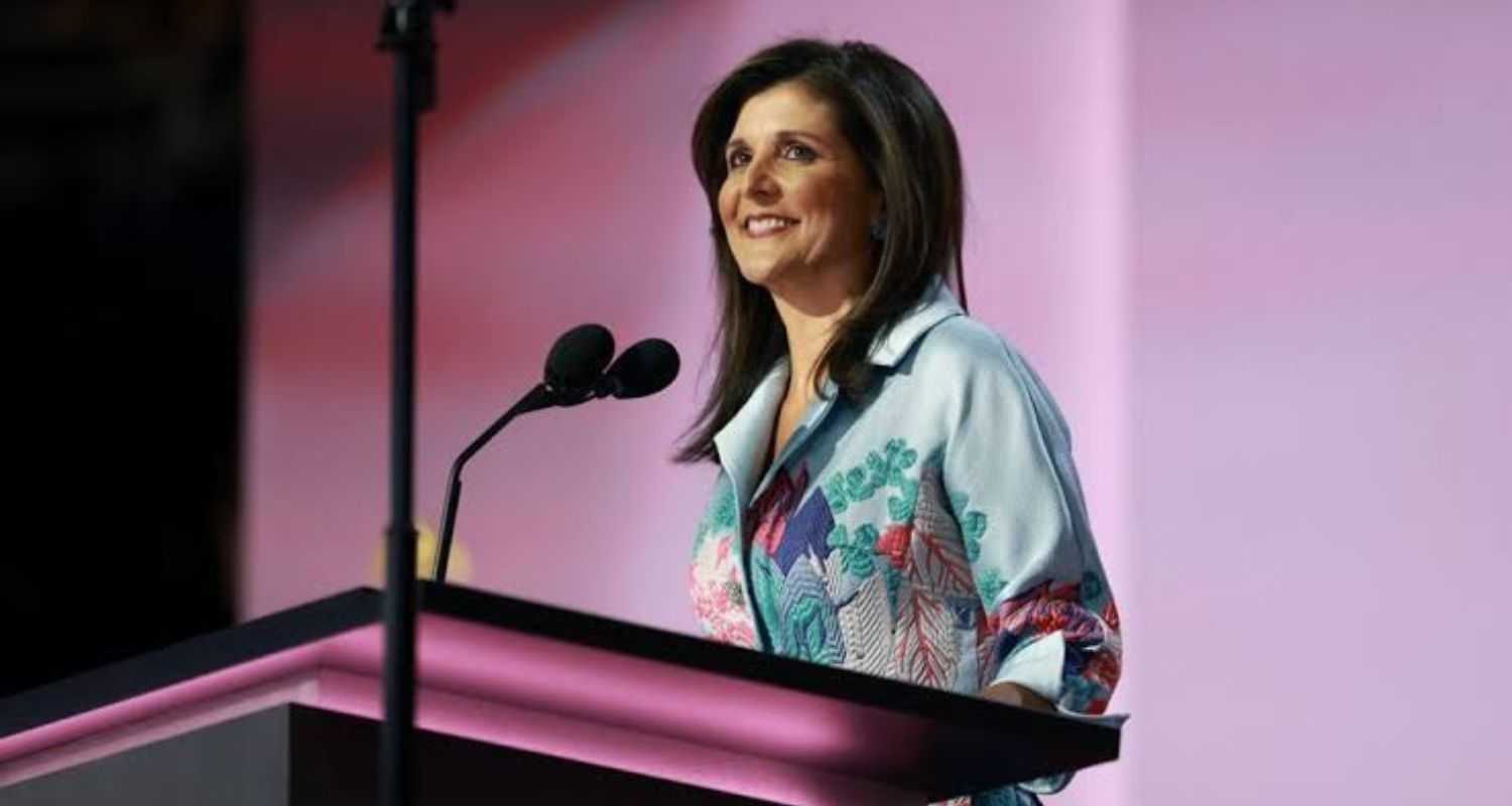 Nikki Haley roots for Trump 
