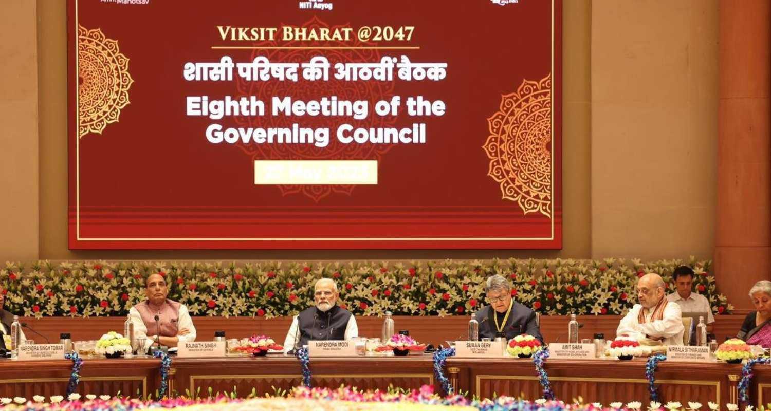 PM Modi at the Eight meeting of the NITI Aayog governing council.