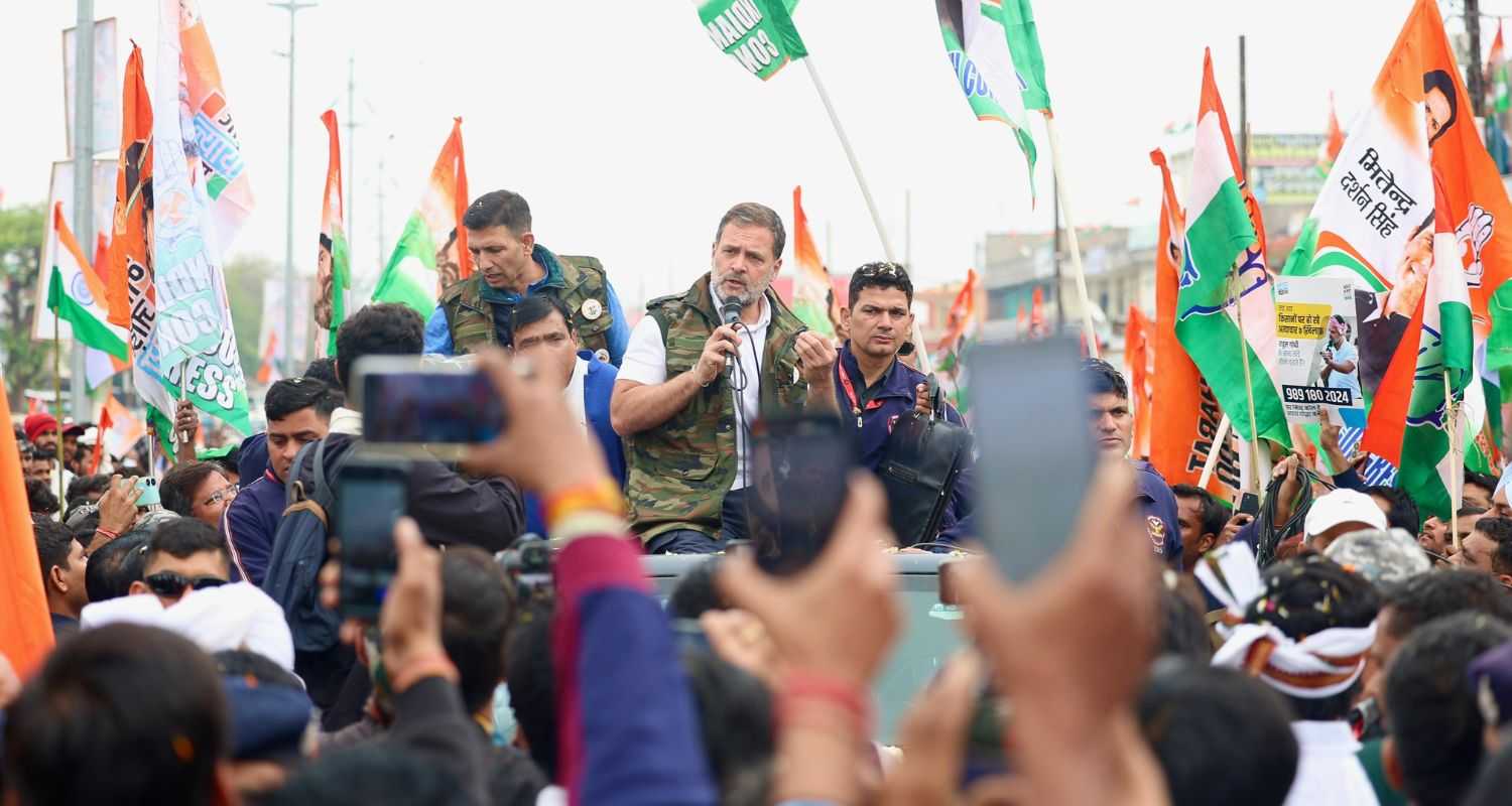 Image of Rahul Gandhi during the Bharat Jodo Nyay Yatra. 