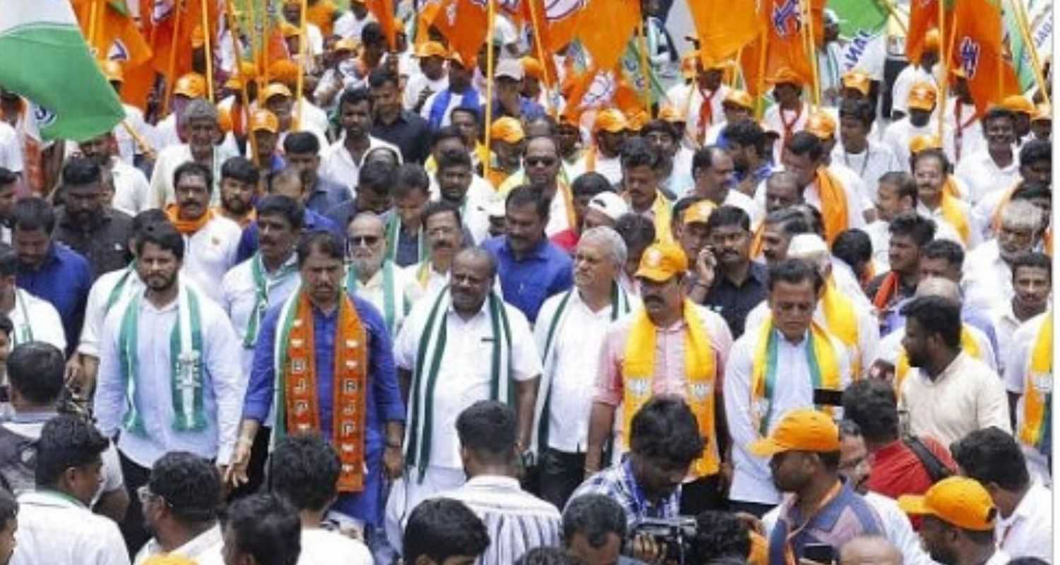 BJP-JD(S) protest march seeking Siddaramaiah's resignation ends on Sat
