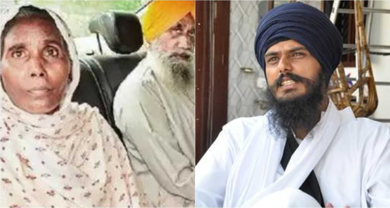 Amritpal Singh's family members (right), Amritpal Singh, head of the 'Waris Punjab De' outfit (right).