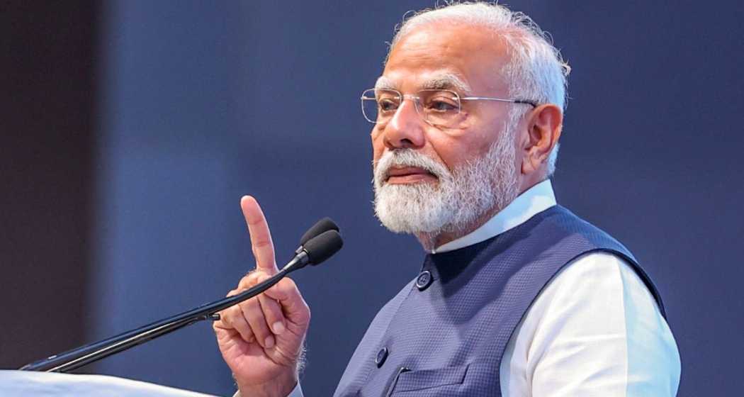 Gandhinagar: Prime Minister Narendra Modi speaks during the 4th Global Renewable Energy Investors Meet and Expo (RE-INVEST 2024), in Gandhinagar, Monday, Sept. 16, 2024. 