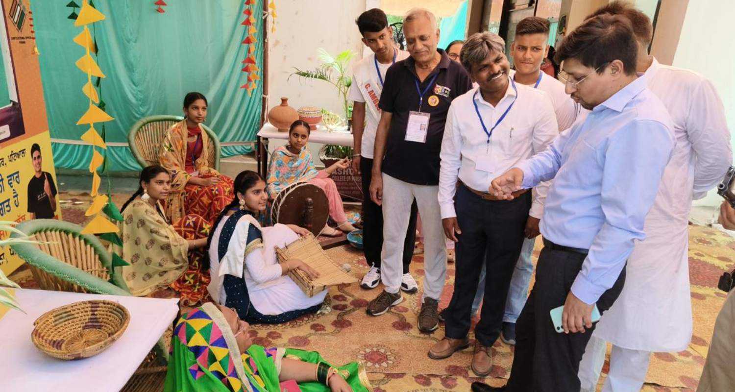 Deputy Commissioner Patiala at Unique polling booth developed by School of Eminence Pheel Khana Patiala. 