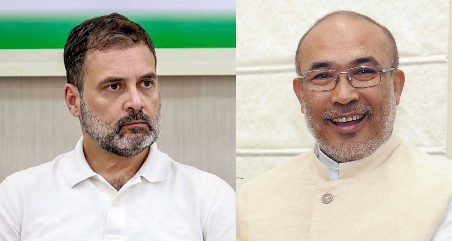 rahul gandhi, congress, biren singh, manipur, chief minister, bharat, 