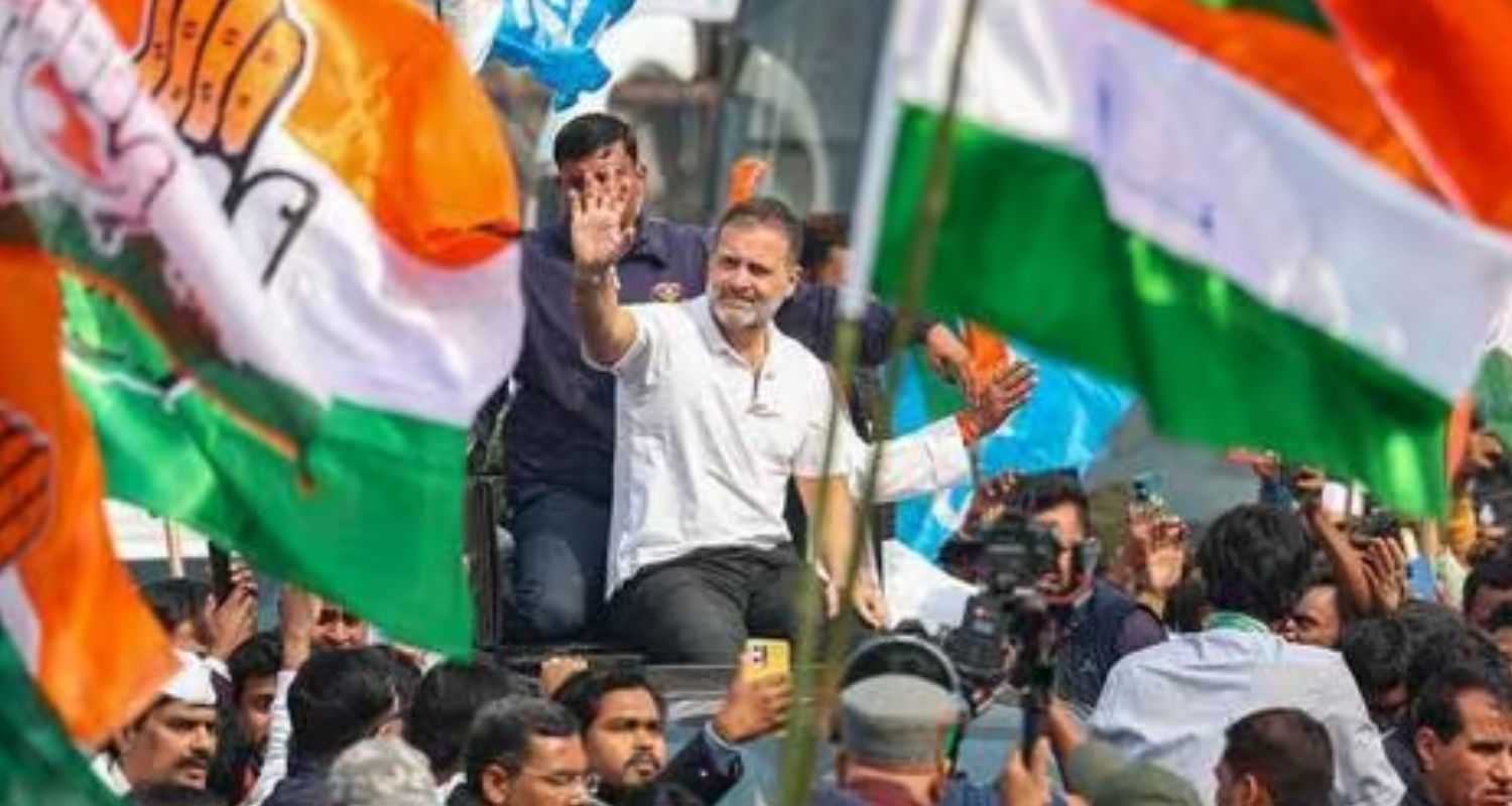 Image of Rahul Gandhi during Bharat Jodo Nyay Yatra. 