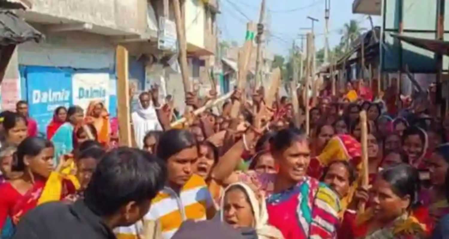 Fresh protest in Sandeshkhali.