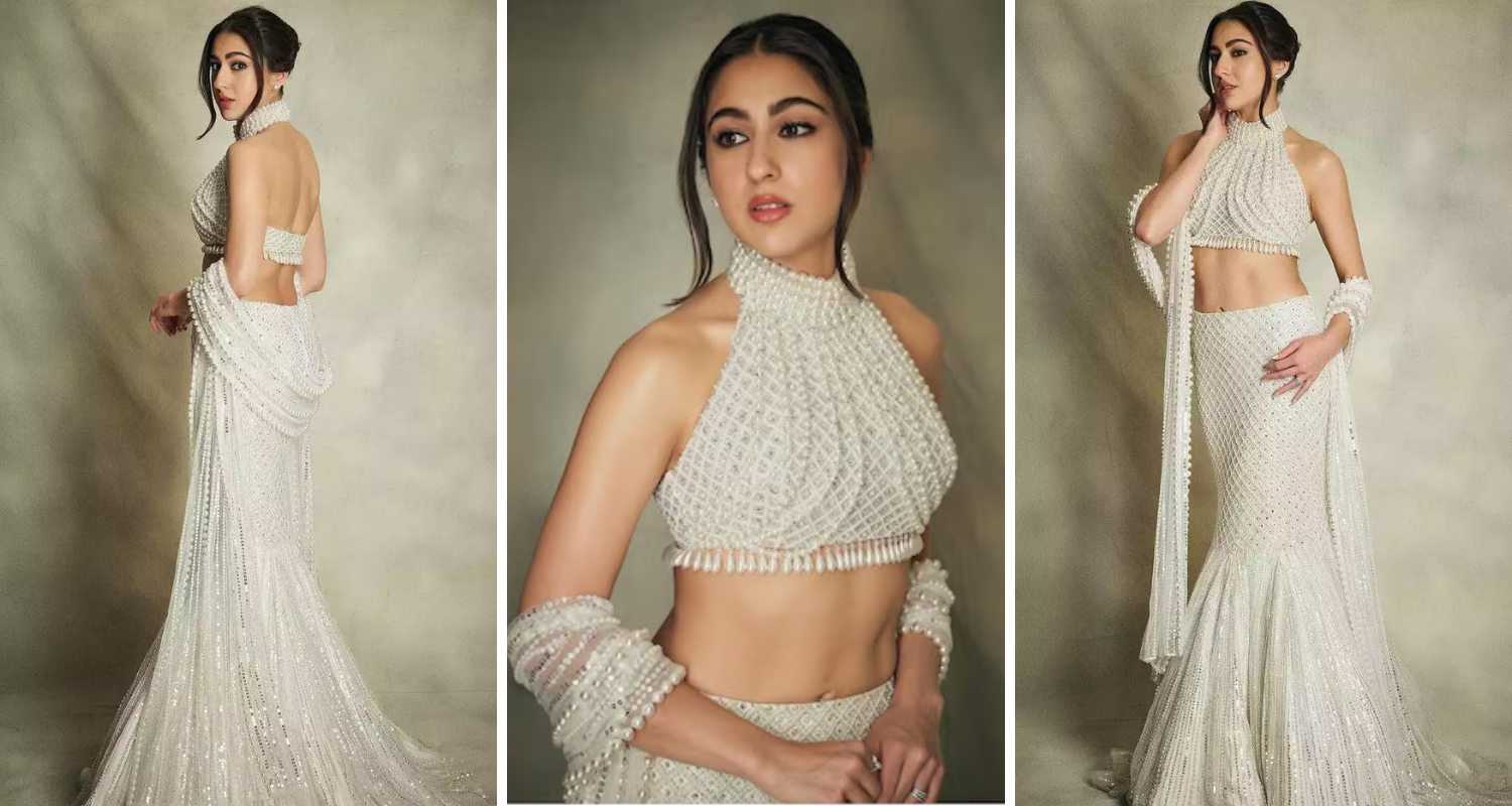 Sara Ali Khan in one of the outfits she wore during the Ambanis' celebration.