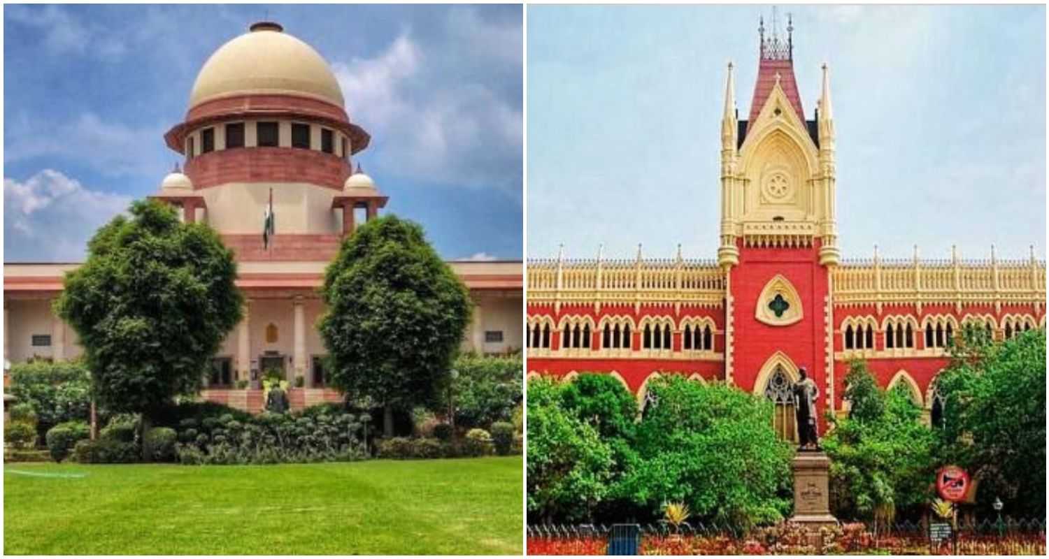 The Supreme Court of India (L), Calcutta High Court (R).