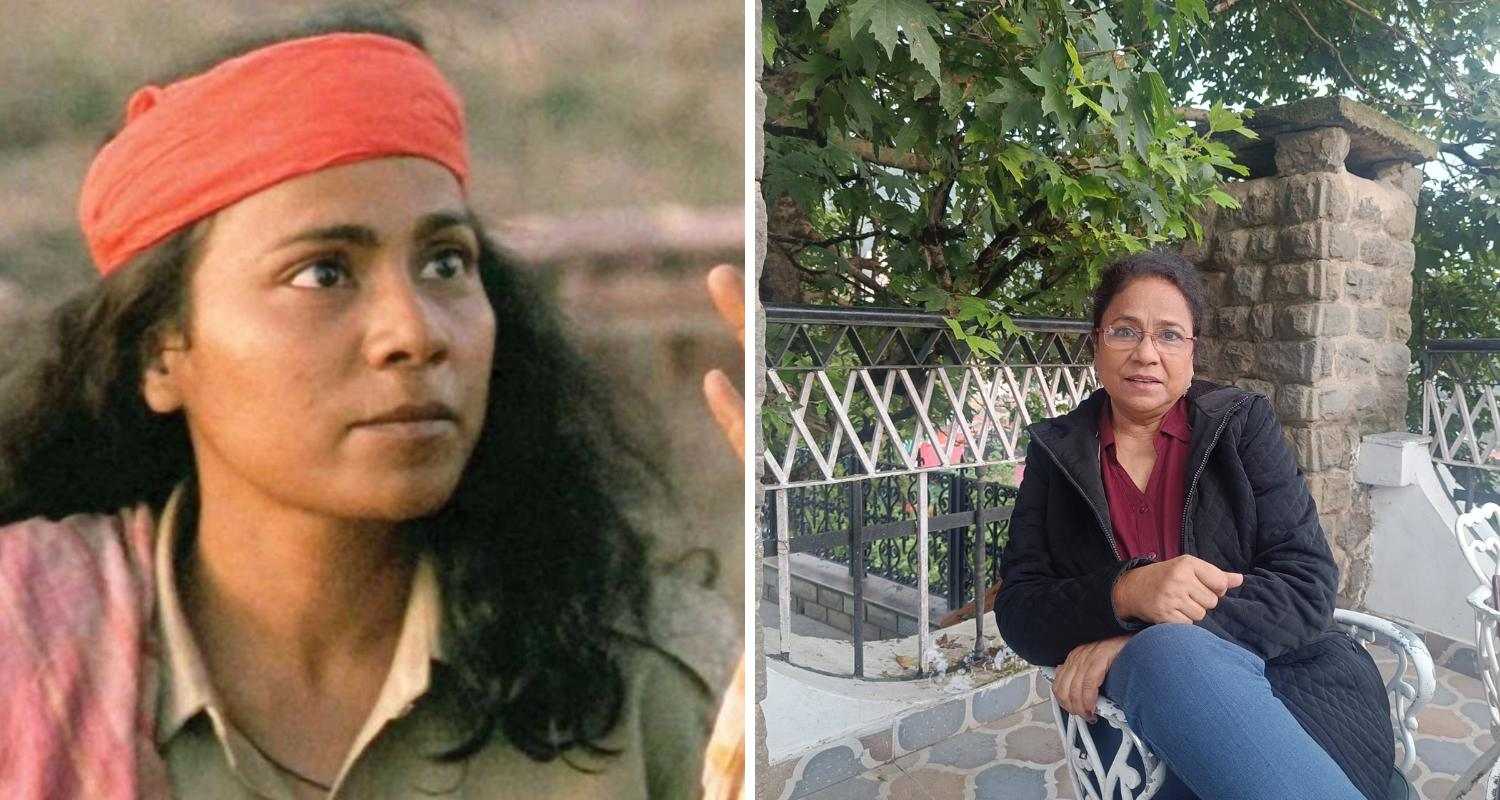 Seema Biswas in Bandit Queen (left), in an interview with NAI (right).