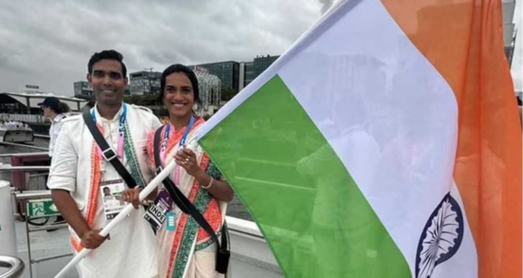 India's Sharath Kamal Achanta and PV Sindhu.