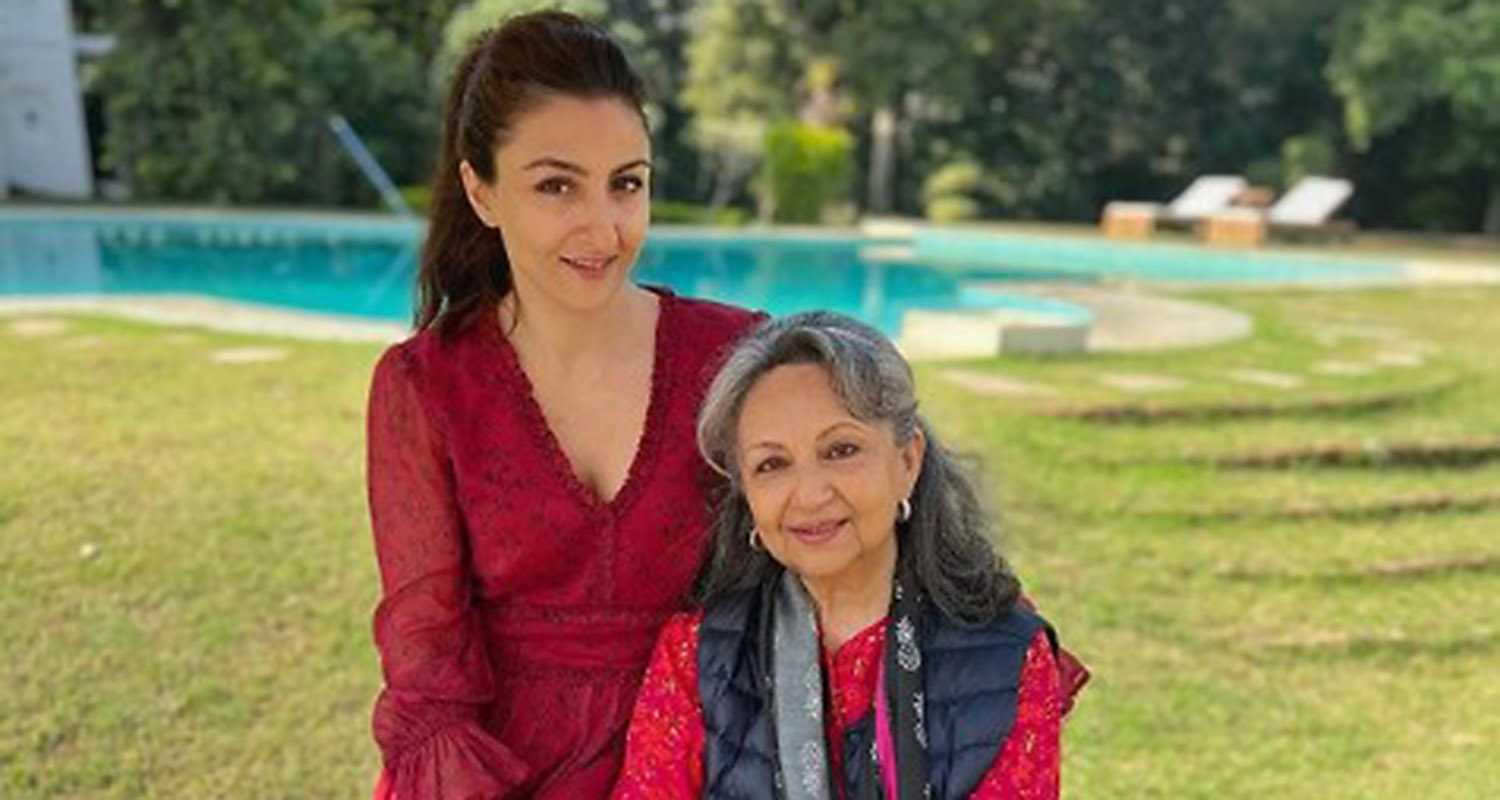 Actor-author Soha Ali Khan with legendry actor Sharmila Tagore