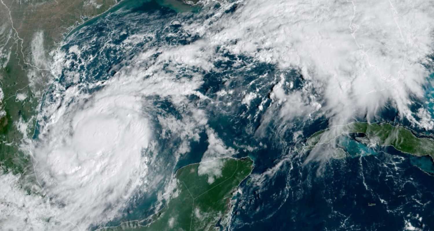 Hurricane storm formations over Florida were observed.