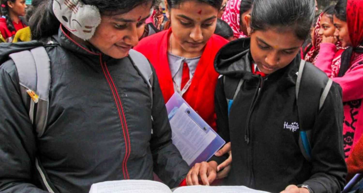 Students caught with mobile phones in examination.