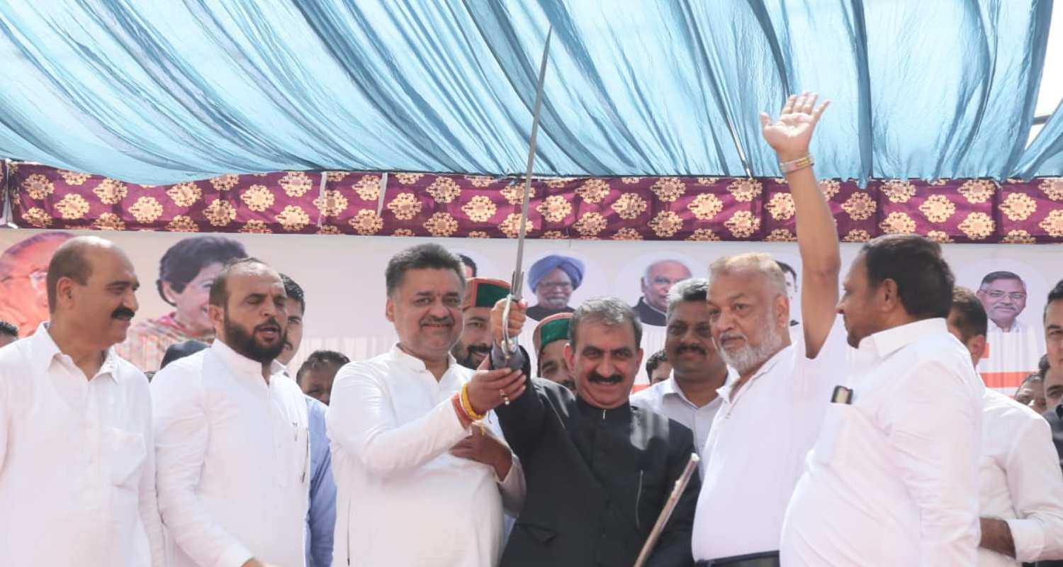 Himachal CM Sukhwinder Singh Sukhu campaigns in Panchkula. 