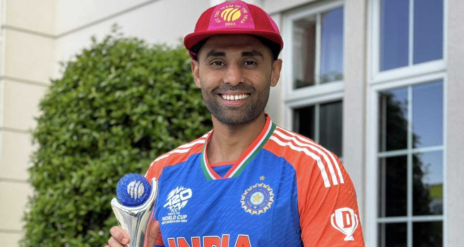 Suryakumar Yadav in the new Indian jersey.