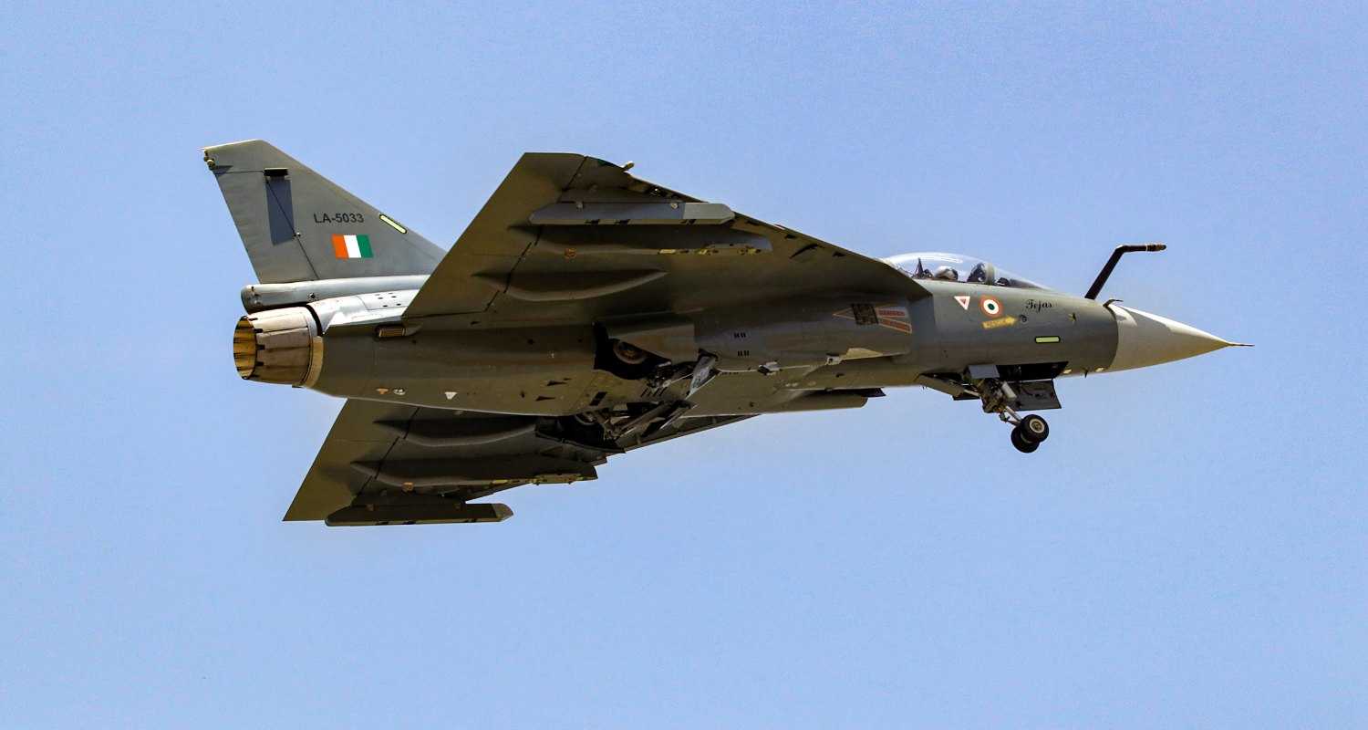 The Tejas Mk1A during a flight.