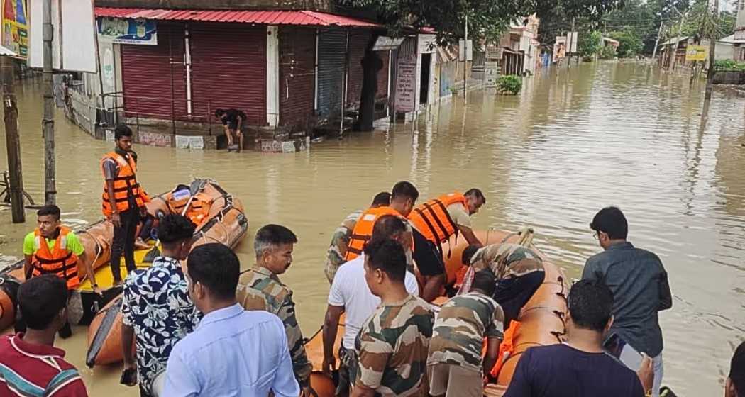 Rescue operations in full swing as floodwaters recede in Tripura.