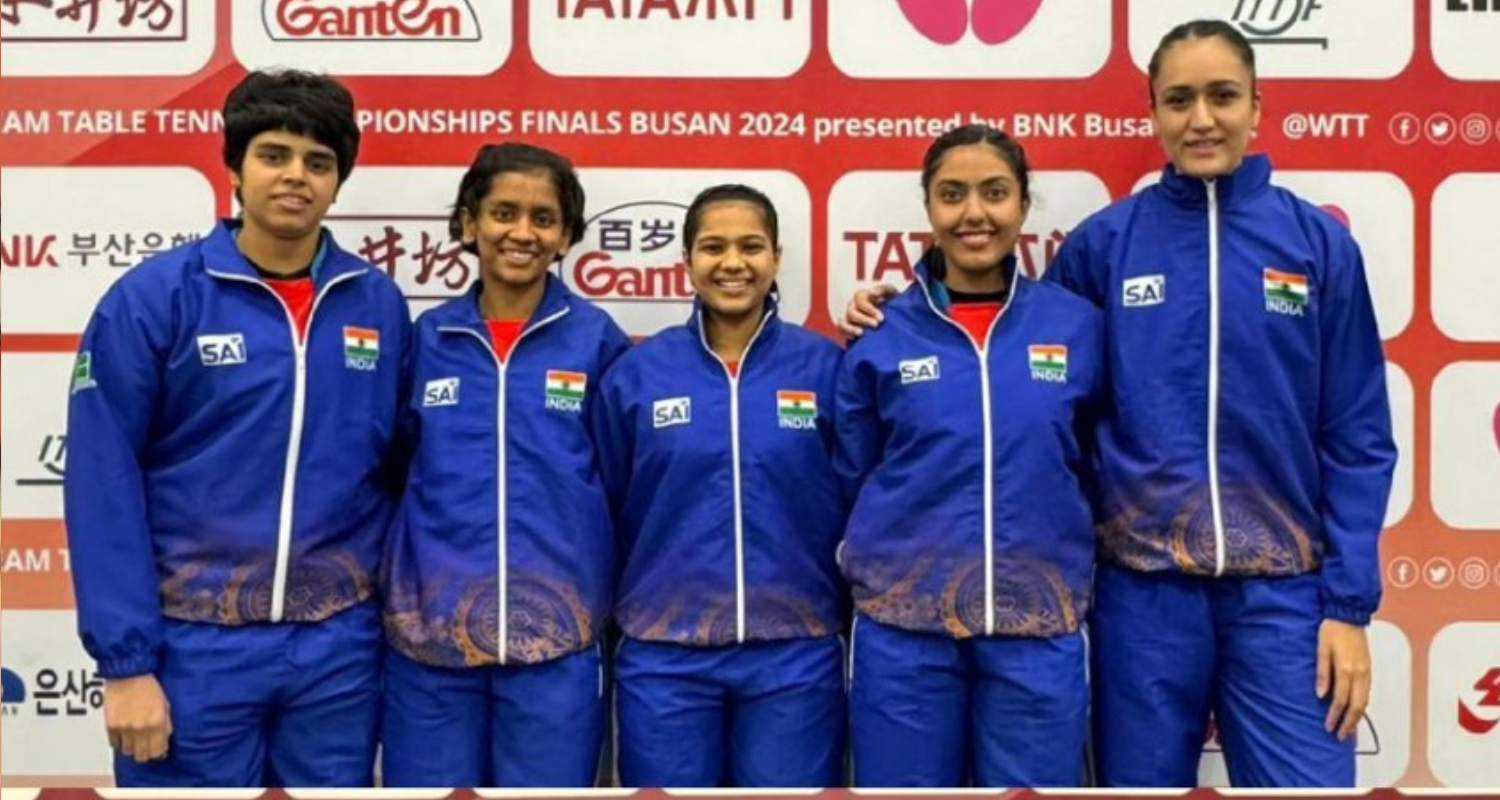 India's women Table Tennis team. 