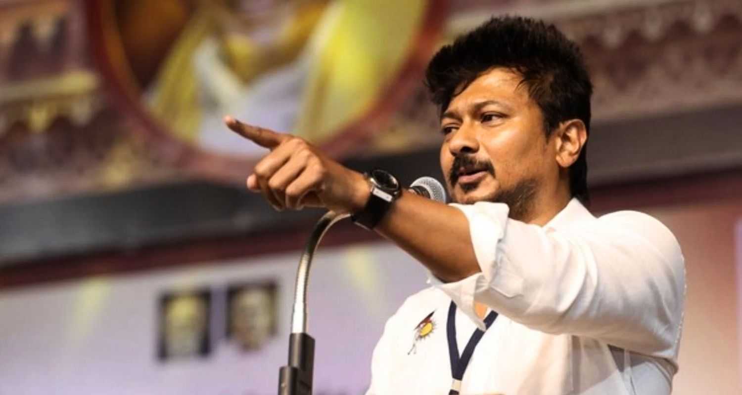 Udhayanidhi Stalin during a public gathering.