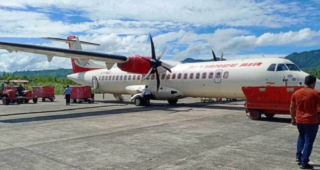 A scene from Shillong's Umroi Airport.