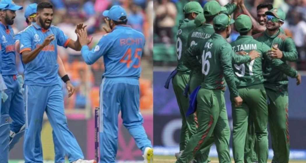 India and Bangladesh cricket teams. Image taken from X.