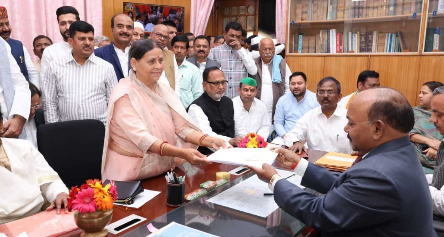 Former CM Bihar from the RJD Rabri Devi filed her MLC candidature. Image X.