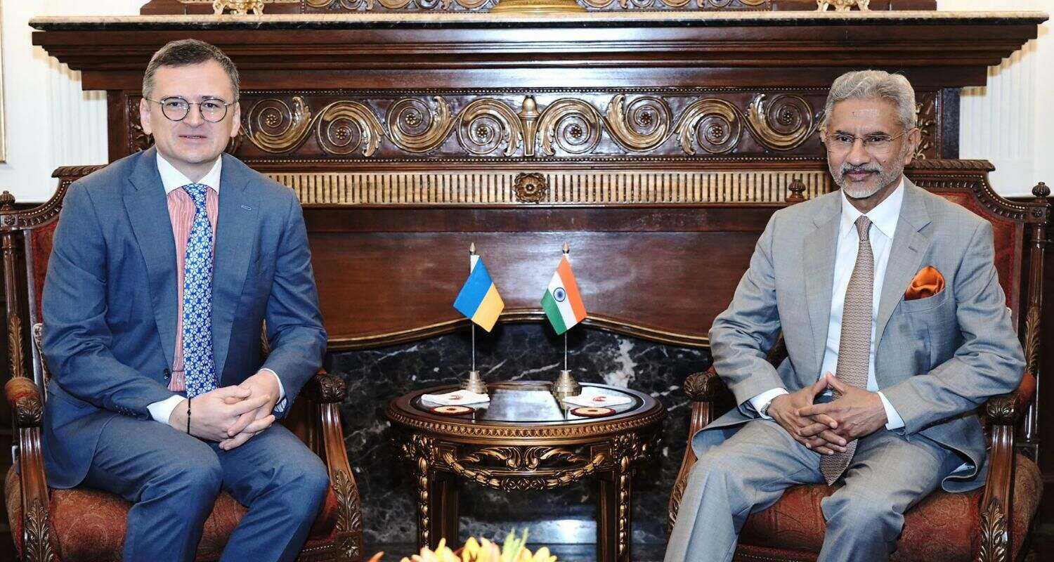 Indian Foreign Minister Dr S. Jaishankar Meets his Ukrainian Counterpart Kuleba. Image X.