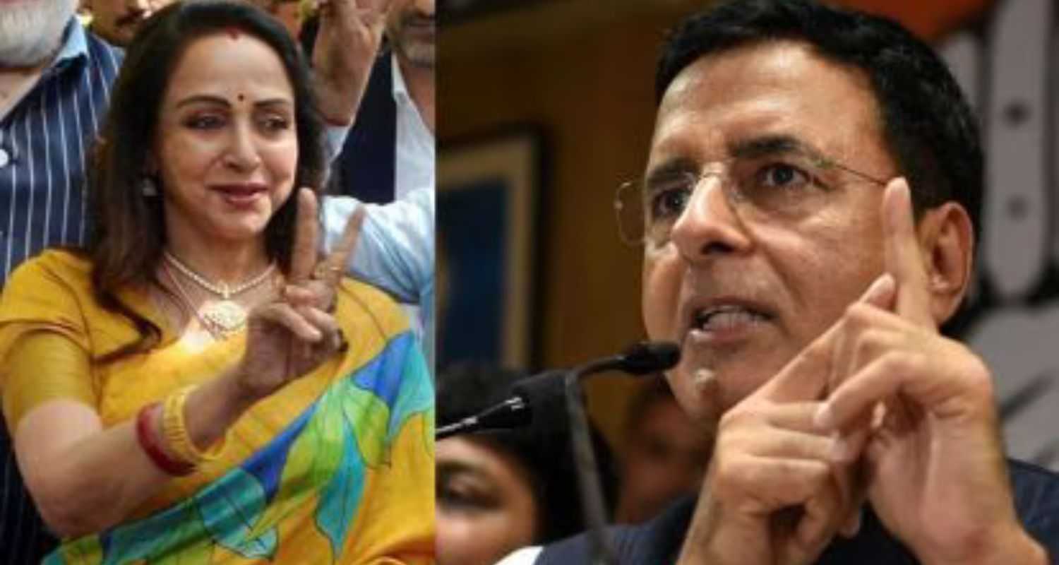 Randeep Surjewala and BJP Leader and Actress Hema Malini. Image for representative use only.