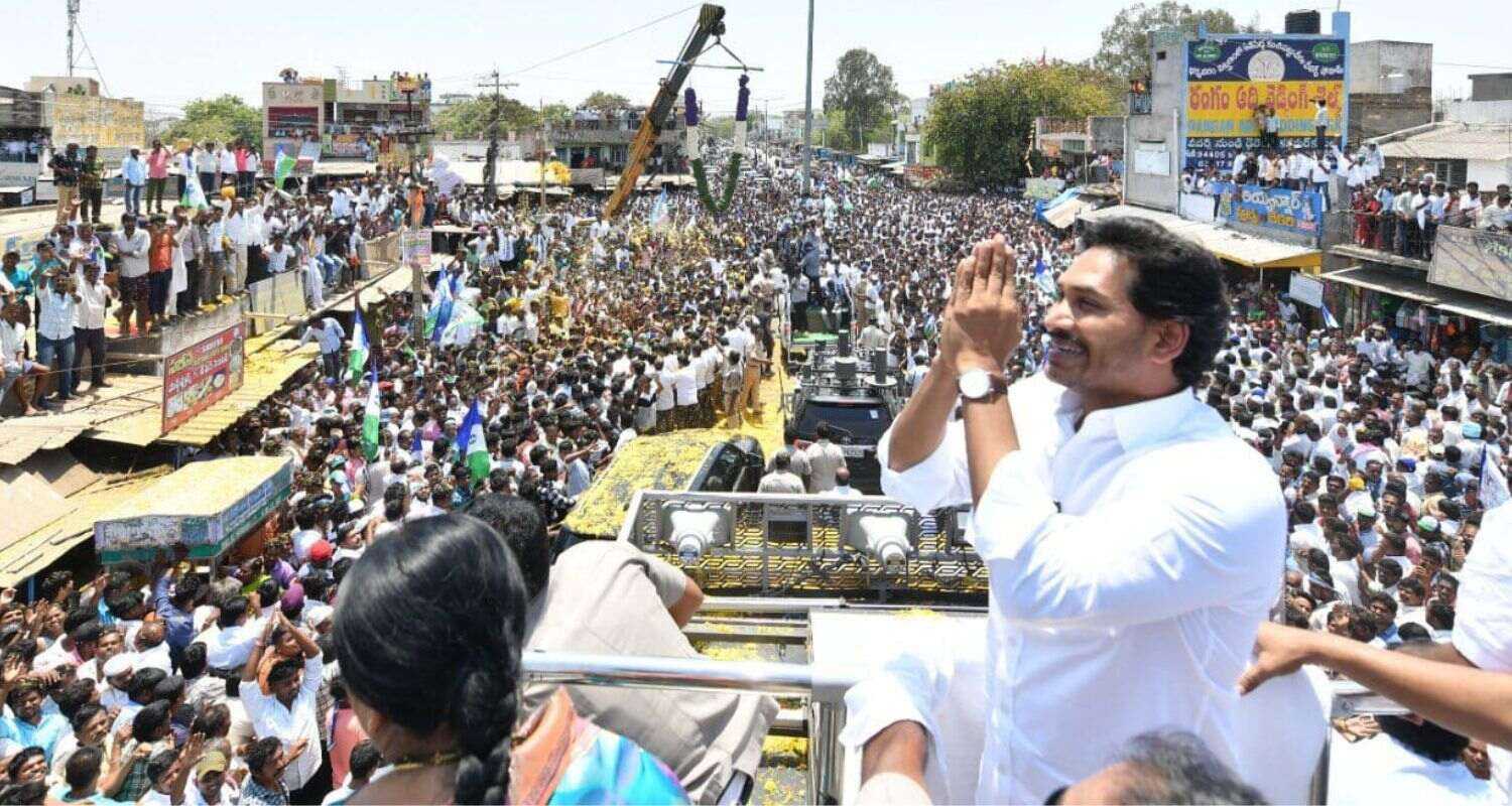 YSRCP's Jagan Reddy claims elections in the state being the clash of 2 Ideologies. Image X.