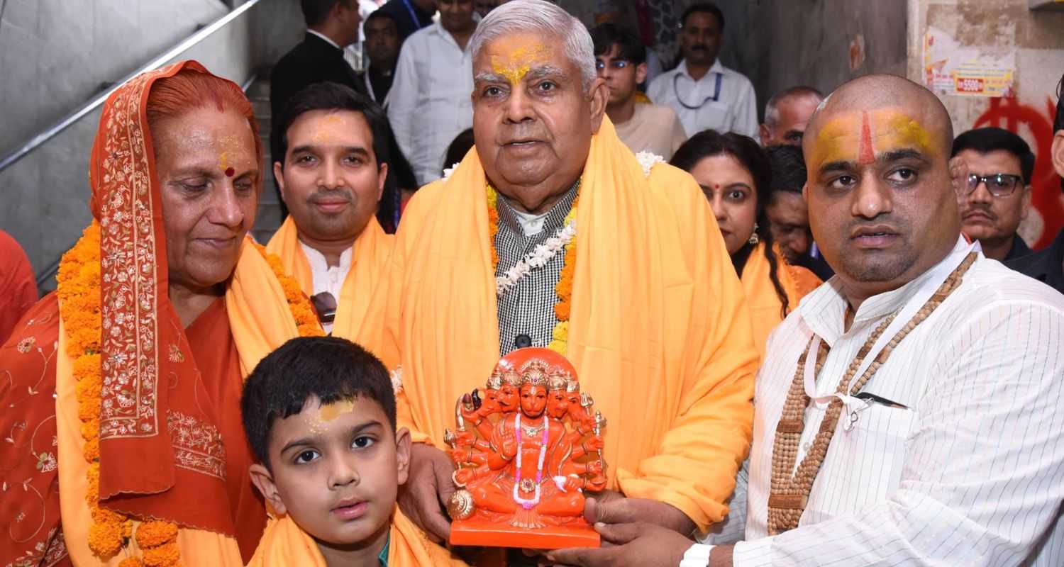 Vice President Jagdeep Dhankhar Receives Warm Reception at Ayodhya. Image X.