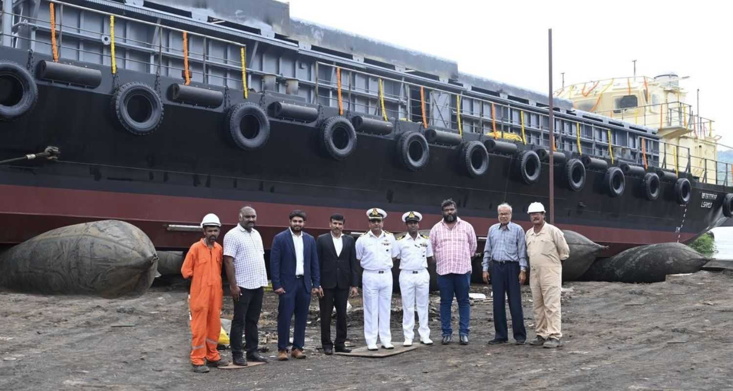 Indian Navy Welcomes Fifth Missile-Ammunition Barge LSAM 13.