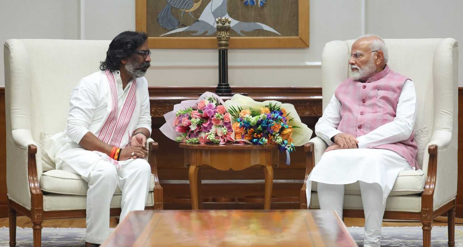 Jharkhand CM Hemant Soren Engages with Prime Minister Modi.