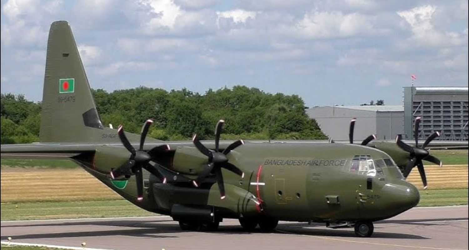 C-130J Flies from India with Military Crew No Hasina Onboard.