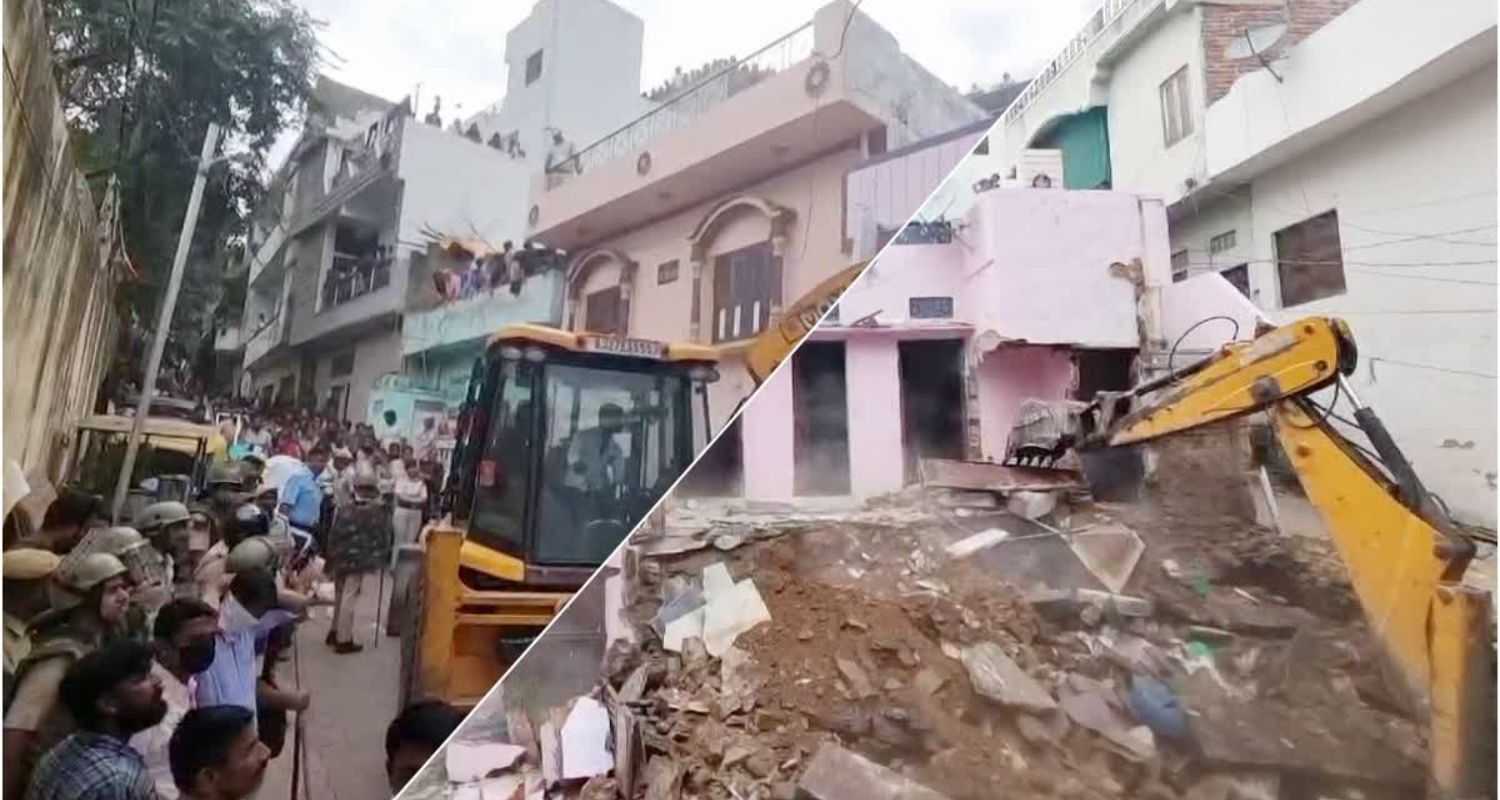 Udaipur Municipal Corporation Demolishes Accused Student's House.