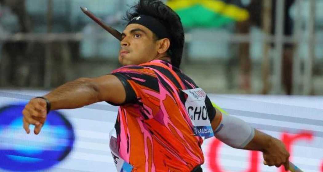  Neeraj Chopra in action during men's javelin throw in Paris Olympics. 