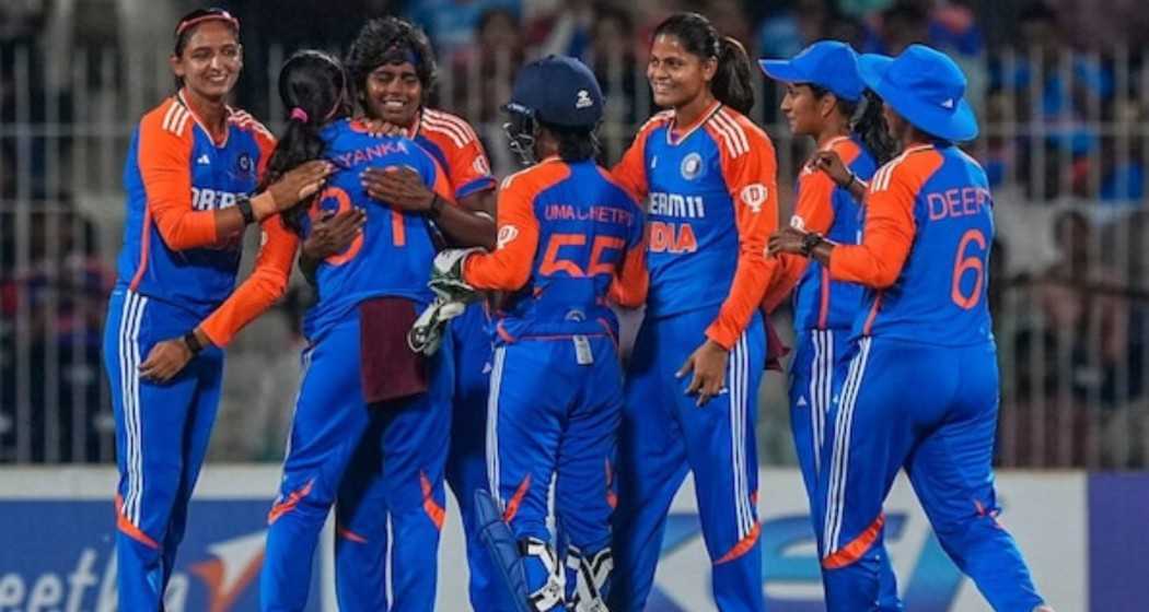 Team India beat Pakistan by three runs in the Women's T20 World Cup in Dubai. Image taken from X. 