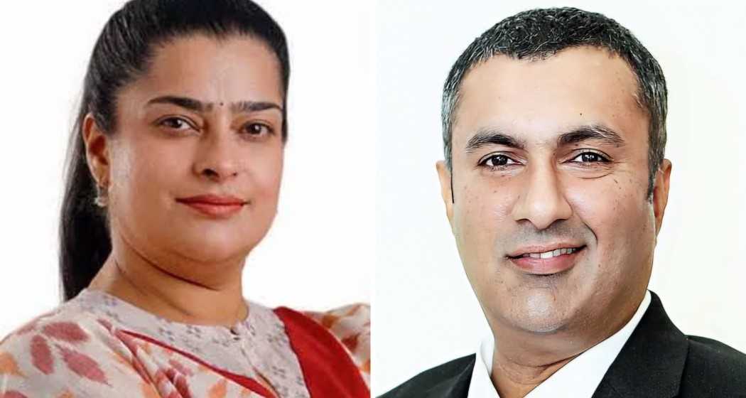 From left to right: BJP candidate Shruti Choudhary and Congress candidate Anirudh Choudhary. Images taken from X. 