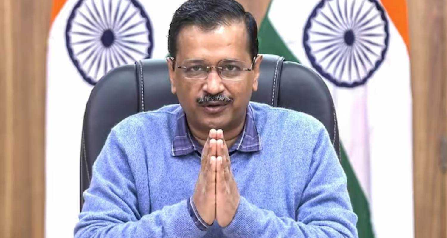 Arvind Kejriwal during a press conference. 