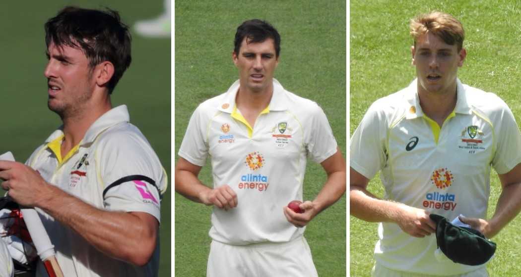 Cameron Green, Pat Cummins, Mitch Marsh.