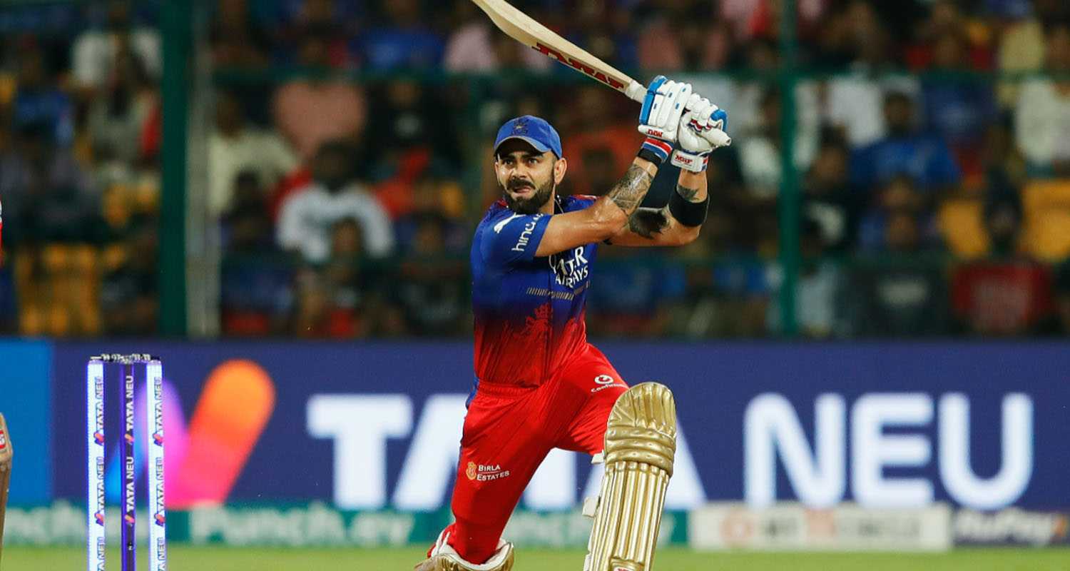 Virat Kohli's half-century helps Royal Challengers Bengaluru to a four-wicket victory over Punjab Kings in an IPL match here on Monday