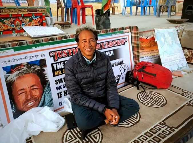 About 20 protesters will go up to Changthang near the Chinese border with Ladakh if the authorities did not stop them, the climate activist said.