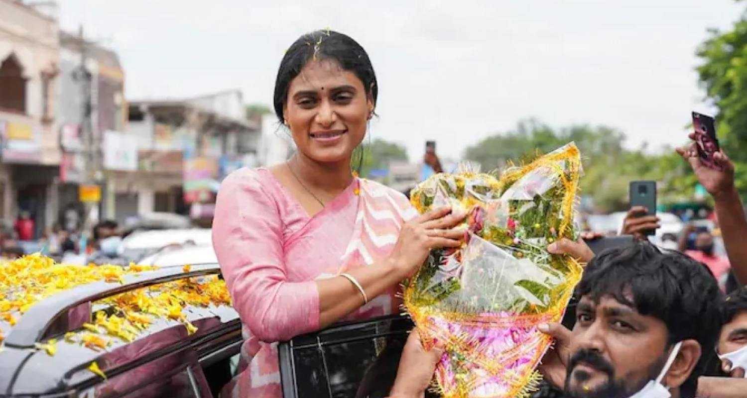 Telangana Congress leader YS Sharmila in Visakhapatnam.