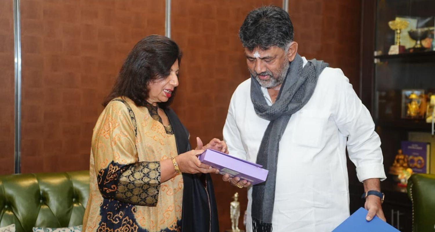 Biocon chief Kiran Mazumdar-Shaw meets K'taka CM, DCM