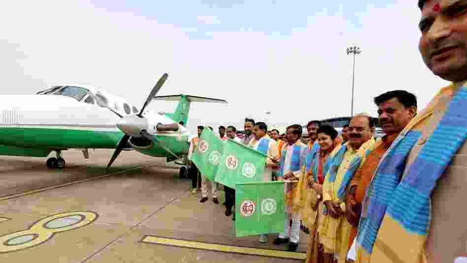 MP CM launches intra-state air Service 'PM Shri Paryatan Vayu Seva' Connecting 8 Cities