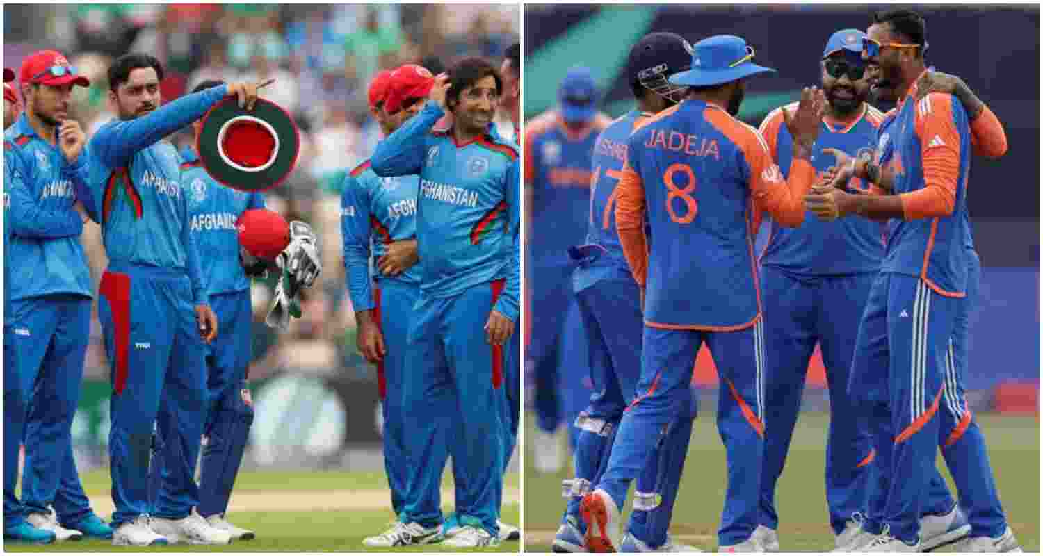 Hopeful Afghan cricketers (L) await India's (R) match with Australia on Monday, eyeing a T20 World Cup semifinal berth.