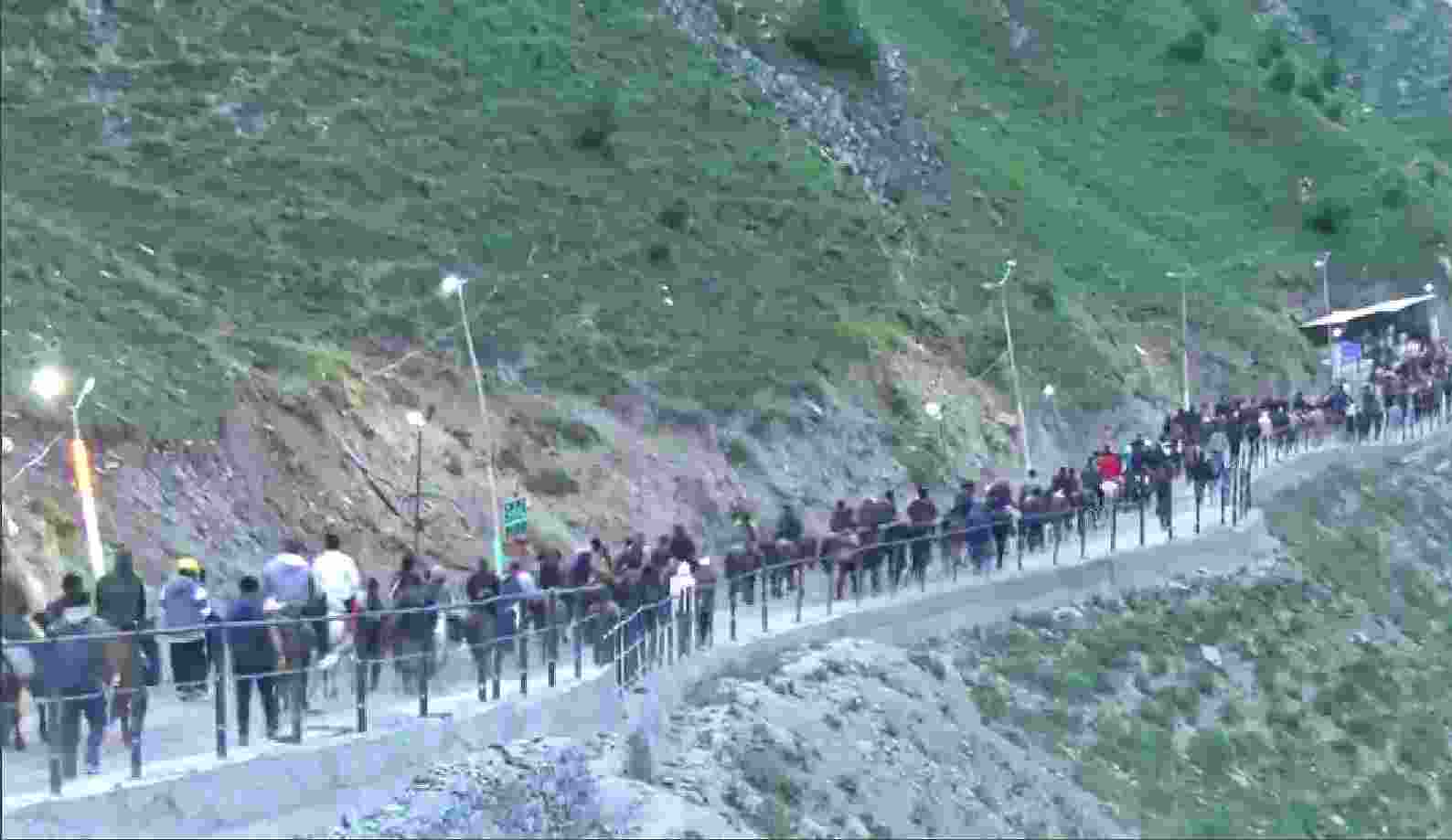 Amarnath Yatra: First batch of pilgrims heads to cave shrine